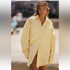 NWT Zara yellow oversized shirt